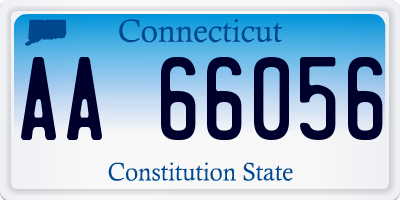 CT license plate AA66056