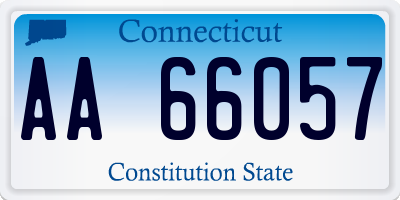 CT license plate AA66057