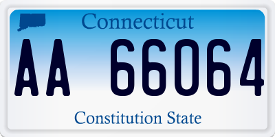 CT license plate AA66064