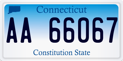 CT license plate AA66067