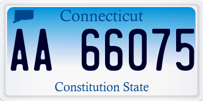 CT license plate AA66075