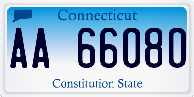 CT license plate AA66080