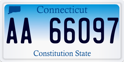 CT license plate AA66097