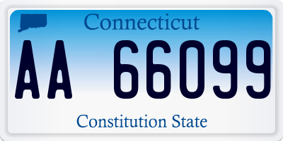 CT license plate AA66099