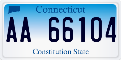 CT license plate AA66104