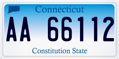 CT license plate AA66112