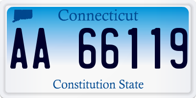 CT license plate AA66119