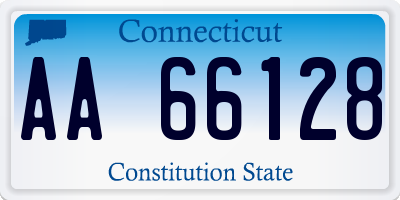 CT license plate AA66128