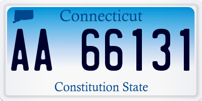 CT license plate AA66131