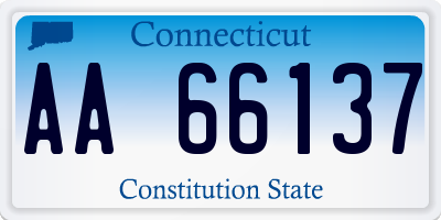 CT license plate AA66137