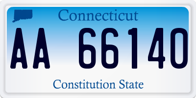 CT license plate AA66140