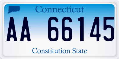 CT license plate AA66145