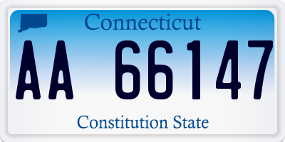 CT license plate AA66147