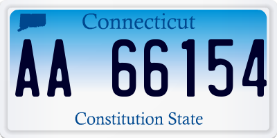 CT license plate AA66154
