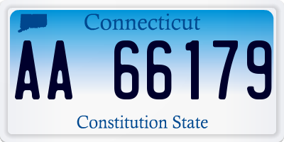 CT license plate AA66179