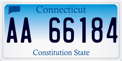 CT license plate AA66184