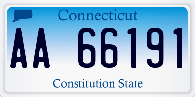 CT license plate AA66191