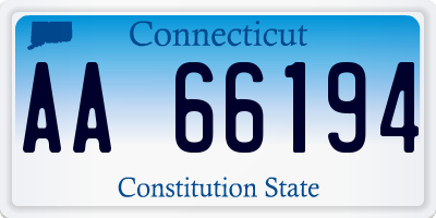 CT license plate AA66194