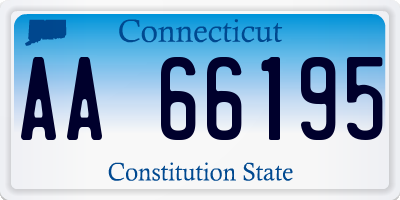 CT license plate AA66195