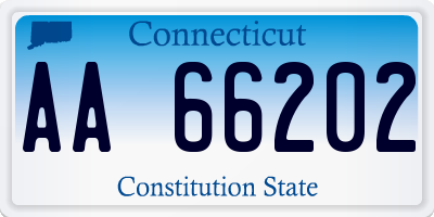 CT license plate AA66202