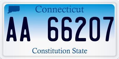 CT license plate AA66207