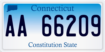 CT license plate AA66209