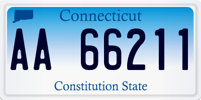 CT license plate AA66211