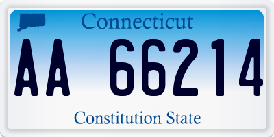 CT license plate AA66214