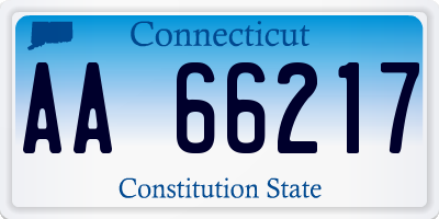 CT license plate AA66217