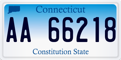 CT license plate AA66218