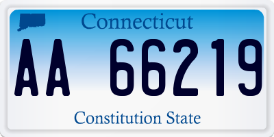 CT license plate AA66219