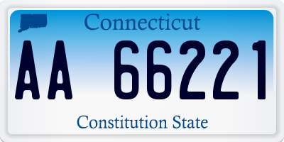 CT license plate AA66221