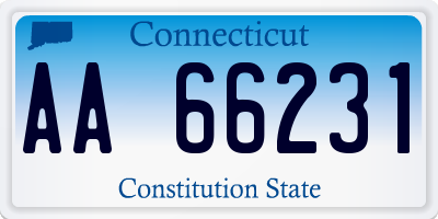 CT license plate AA66231