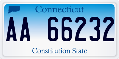 CT license plate AA66232