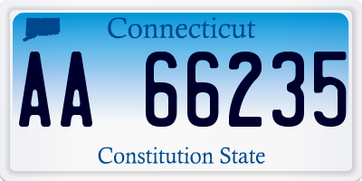 CT license plate AA66235