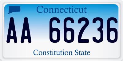 CT license plate AA66236