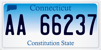 CT license plate AA66237