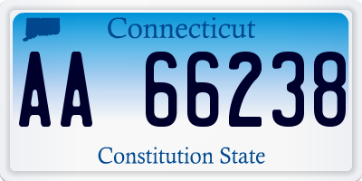 CT license plate AA66238
