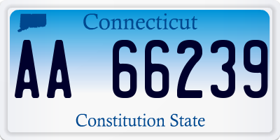 CT license plate AA66239