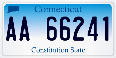 CT license plate AA66241