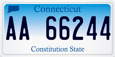 CT license plate AA66244