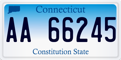 CT license plate AA66245