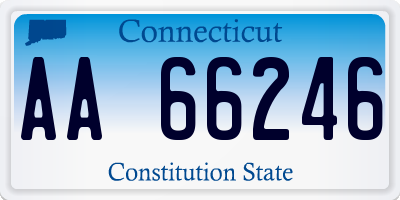 CT license plate AA66246