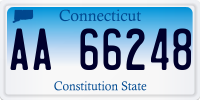 CT license plate AA66248