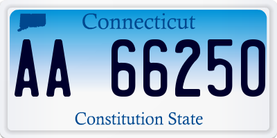 CT license plate AA66250