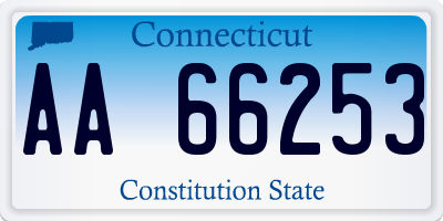 CT license plate AA66253