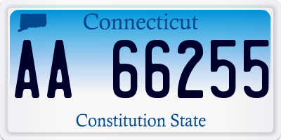 CT license plate AA66255