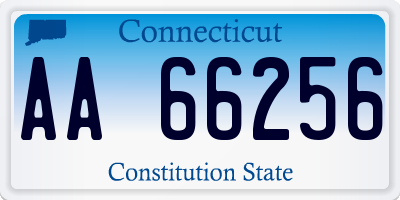 CT license plate AA66256