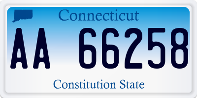 CT license plate AA66258