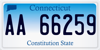 CT license plate AA66259